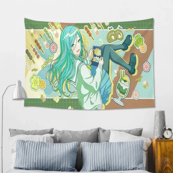 Hinomori Shizuku Animation Game P-Project S-Sekai Tapestry Room Decor Wall Cloth Party Hanging Background Room Decor Baby Room 1