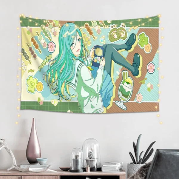 Hinomori Shizuku Animation Game P-Project S-Sekai Tapestry Room Decor Wall Cloth Party Hanging Background Room Decor Baby Room 2