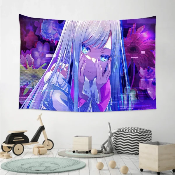 Hinomori Shizuku Animation Game P-Project S-Sekai Tapestry Room Decor Wall Cloth Party Hanging Background Room Decor Baby Room 4