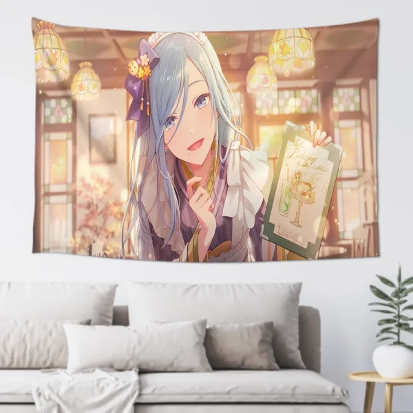 Hinomori Shizuku Animation Game P-Project S-Sekai Tapestry Room Decor Wall Cloth Party Hanging Background Room Decor Baby Room 5