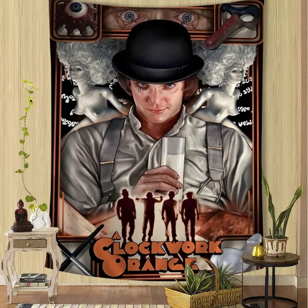 Classic Movie A Clockwork Orange Colorful Tapestry Wall Hanging Bohemian Wall Tapestries Mandala Wall Hanging Sheets 1