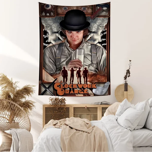 Classic Movie A Clockwork Orange Colorful Tapestry Wall Hanging Bohemian Wall Tapestries Mandala Wall Hanging Sheets 2
