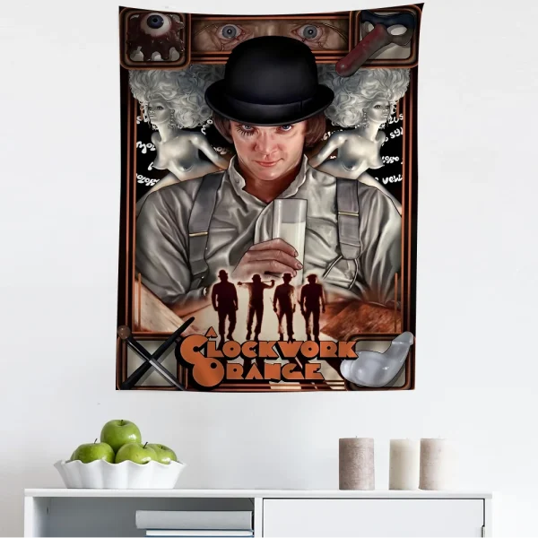 Classic Movie A Clockwork Orange Colorful Tapestry Wall Hanging Bohemian Wall Tapestries Mandala Wall Hanging Sheets 4