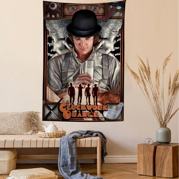 Classic Movie A Clockwork Orange Colorful Tapestry Wall Hanging Bohemian Wall Tapestries Mandala Wall Hanging Sheets 6