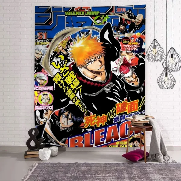 Bleach Hippie Wall Hanging Tapestries Art Science Fiction Room Home Decor Kawaii Room Decor 3