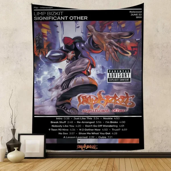 Limp Bizkit Anime Tapestry for Living Room Home Dorm Decor Home Decor 6