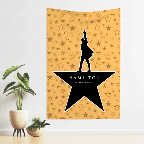 1pc American Musical Hamilton Vintage Tapestry Room Decor Wall Cloth Party Hanging Background Room Decor Baby Room 2