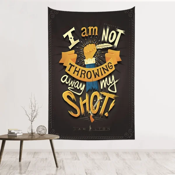 1pc American Musical Hamilton Vintage Tapestry Room Decor Wall Cloth Party Hanging Background Room Decor Baby Room 3