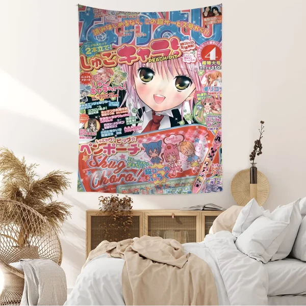 Shugo Chara Japan Cartoon Tapestry Art Science Fiction Room Home Decor Wall Hanging Home Decor 2