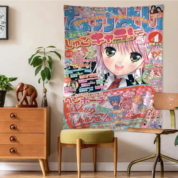 Shugo Chara Japan Cartoon Tapestry Art Science Fiction Room Home Decor Wall Hanging Home Decor 3