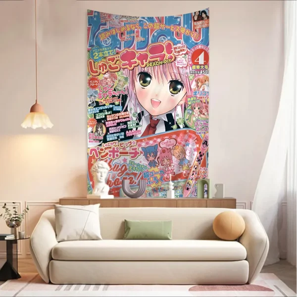 Shugo Chara Japan Cartoon Tapestry Art Science Fiction Room Home Decor Wall Hanging Home Decor 4