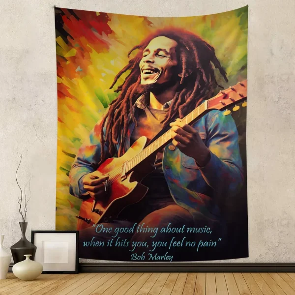 Bob Marley Cartoon Tapestry Art Science Fiction Room Home Decor Wall Hanging Sheets 6
