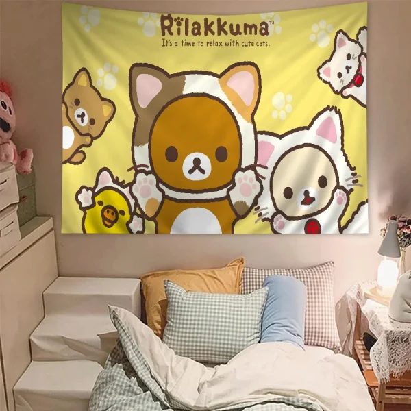 R-RilakkumaS Printed Large Wall Tapestry Hanging Tarot Hippie Wall Rugs Dorm Art Home Decor 6