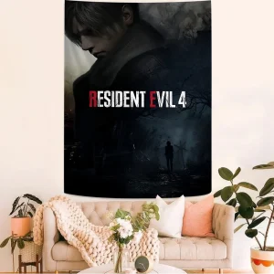Canvas Painting Game R-RESIDENT EVIL DIY Wall Tapestry for Living Room Home Dorm Decor Wall Art Decor 1