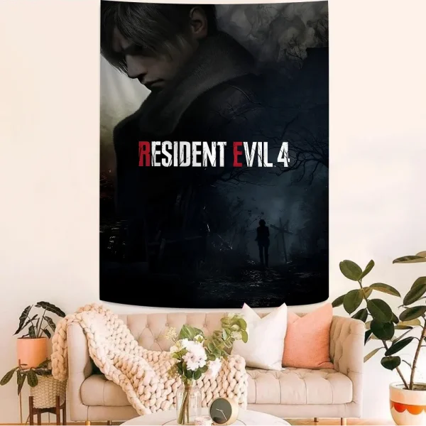 Canvas Painting Game R-RESIDENT EVIL DIY Wall Tapestry for Living Room Home Dorm Decor Wall Art Decor 1