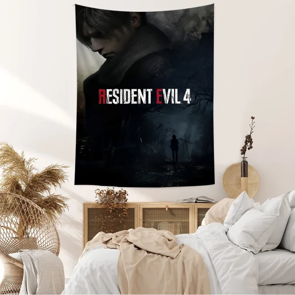 Canvas Painting Game R-RESIDENT EVIL DIY Wall Tapestry for Living Room Home Dorm Decor Wall Art Decor 2