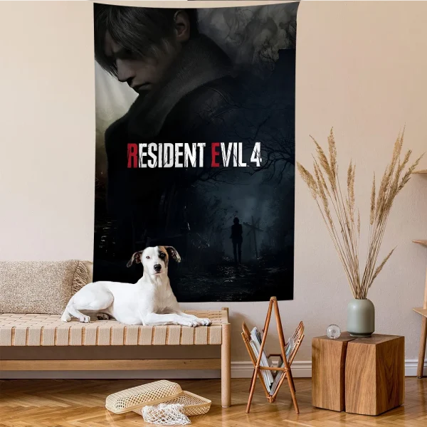 Canvas Painting Game R-RESIDENT EVIL DIY Wall Tapestry for Living Room Home Dorm Decor Wall Art Decor 3