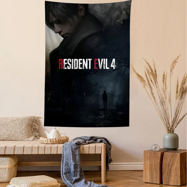 Canvas Painting Game R-RESIDENT EVIL DIY Wall Tapestry for Living Room Home Dorm Decor Wall Art Decor 5