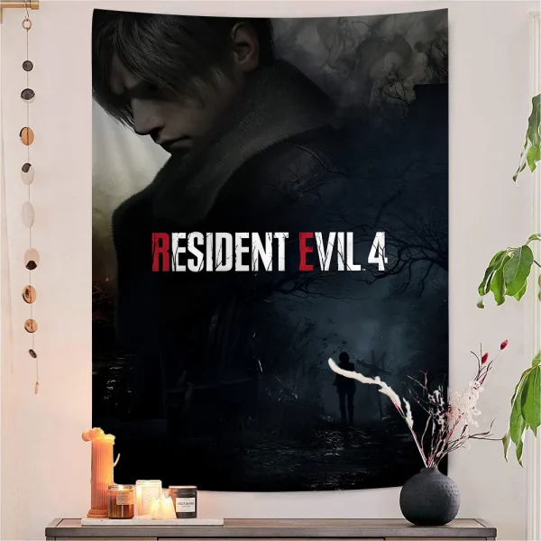 Canvas Painting Game R-RESIDENT EVIL DIY Wall Tapestry for Living Room Home Dorm Decor Wall Art Decor 6