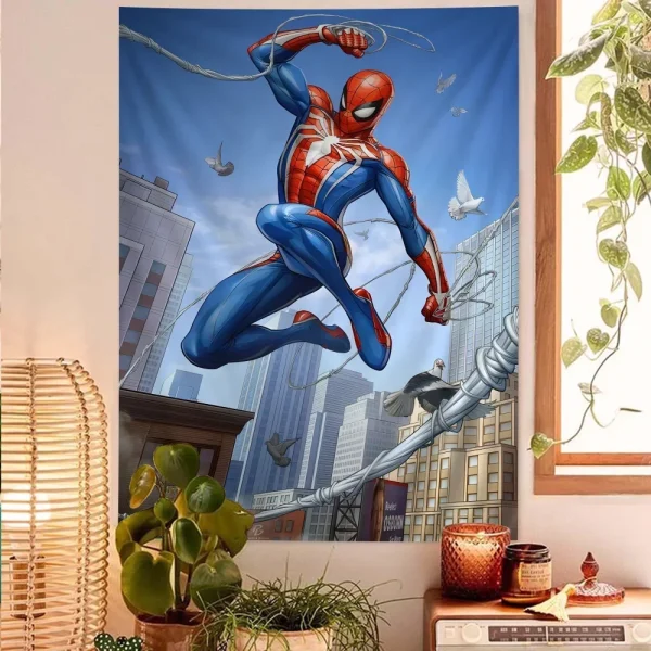 Avengers M-Marvel Spidermans  DIY Wall Tapestry for Living Room Home Dorm Decor Wall Art Decor 2