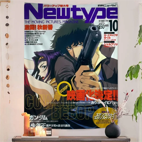 Anime Cowboy Bebop Cartoon Tapestry Wall Hanging Decoration Household Home Decor 2