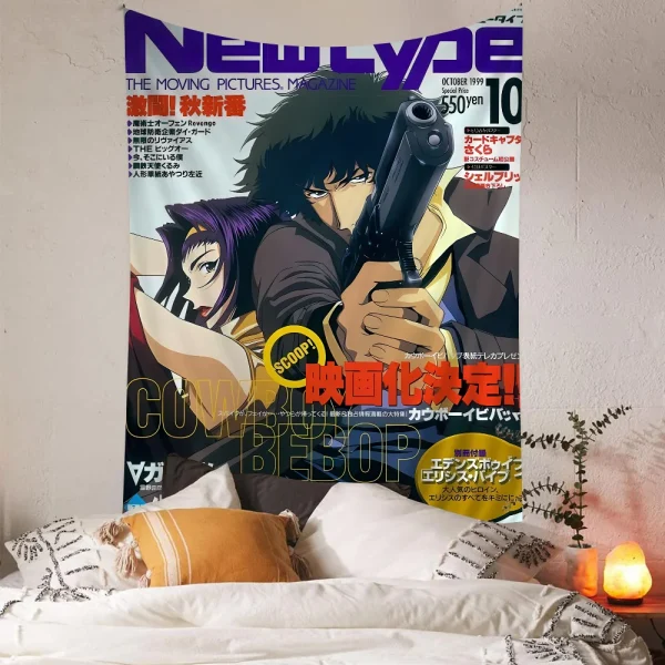 Anime Cowboy Bebop Cartoon Tapestry Wall Hanging Decoration Household Home Decor 3