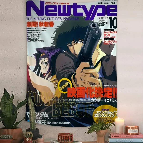 Anime Cowboy Bebop Cartoon Tapestry Wall Hanging Decoration Household Home Decor 6