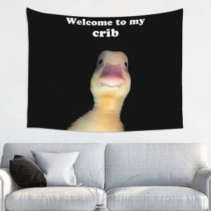 Welcome to My Crib Tapestry College Dorm Bedroom Room Decoration Wall Hanging Tapestry 1