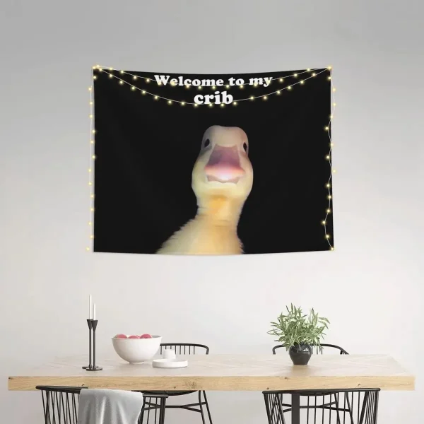 Welcome to My Crib Tapestry College Dorm Bedroom Room Decoration Wall Hanging Tapestry 2