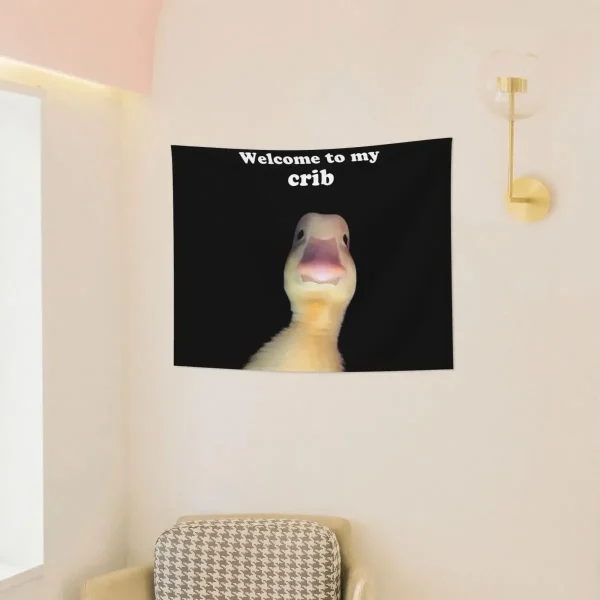 Welcome to My Crib Tapestry College Dorm Bedroom Room Decoration Wall Hanging Tapestry 3