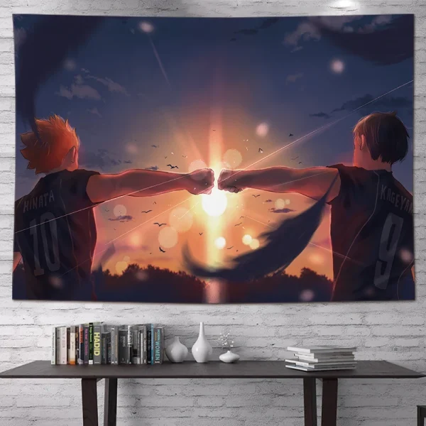 Haikyuu!! Hanging Cloth Background Cloth Dormitory Bedroom Renovation Bedroom Headboard Decoration Wall Curtains Tapestries 5