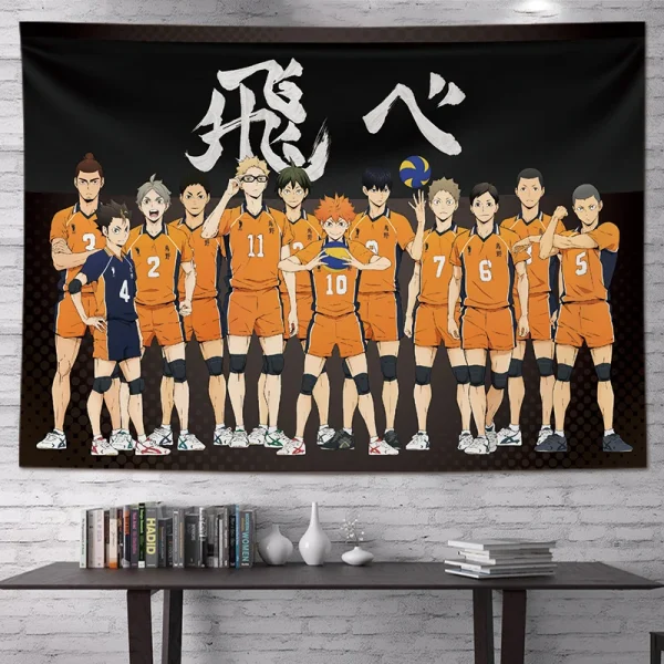 Haikyuu!! Hanging Cloth Background Cloth Dormitory Bedroom Renovation Bedroom Headboard Decoration Wall Curtains Tapestries 6