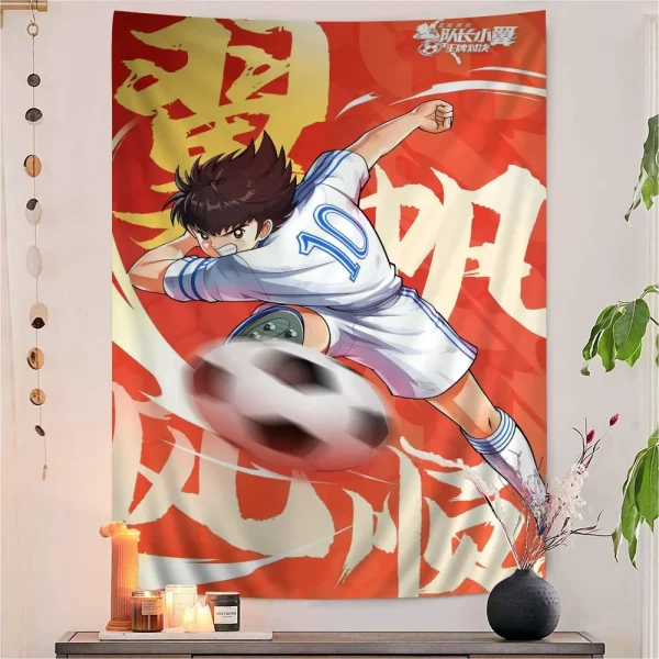 Japanese Anime Eanime Captain Tsubasa Hippie Wall Hanging Tapestries Art Science Fiction Room Home Decor Kawaii Room Decor 1