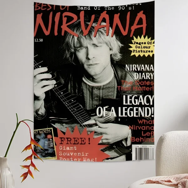 American Rock Band N-NirvanA Hanging Bohemian Tapestry Bohemian Wall Tapestries Mandala Kawaii Room Decor 1