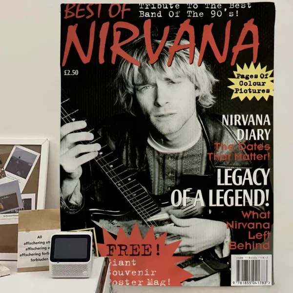 American Rock Band N-NirvanA Hanging Bohemian Tapestry Bohemian Wall Tapestries Mandala Kawaii Room Decor 4