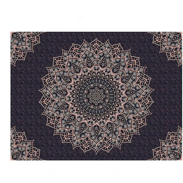 Stunning Black Mandala Tapestry, Aesthetic Wall Decor, Enhance Any Room, Eid Mubarak Special, Home Art Decor 6