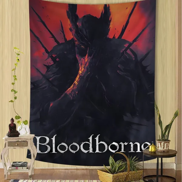 Bloodborne Printed Large Wall Tapestry Art Science Fiction Room Home Decor Decor Blanket 2