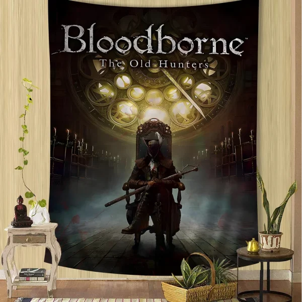 Bloodborne Printed Large Wall Tapestry Art Science Fiction Room Home Decor Decor Blanket 3