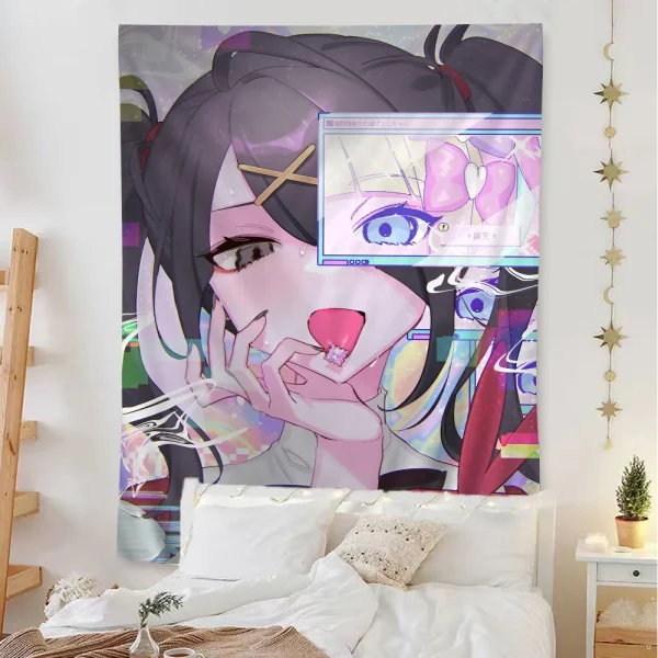 Needy Girl Streamer Overload Colorful Tapestry Wall Hanging Home Decoration hippie bohemian decoration divination Wall Art Decor 3