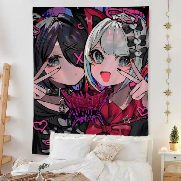 Needy Girl Streamer Overload Colorful Tapestry Wall Hanging Home Decoration hippie bohemian decoration divination Wall Art Decor 5