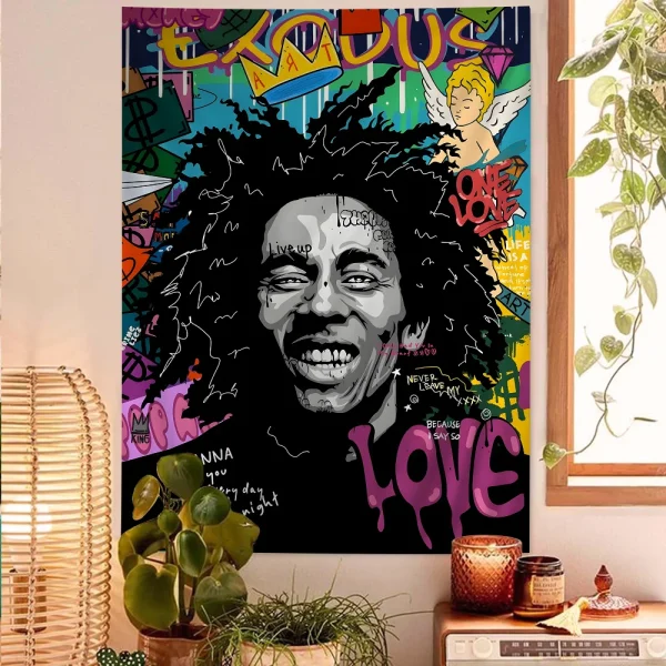 Pop Street Art Graffiti Music Hanging Bohemian Tapestry Hanging Tarot Hippie Wall Rugs Dorm Japanese Tapestry 5