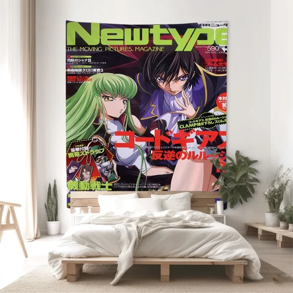 Code Geass Classic Japanese Anime Cartoon Tapestry For Living Room Home Dorm Decor INS Home Decor 4