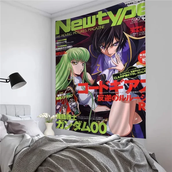 Code Geass Classic Japanese Anime Cartoon Tapestry For Living Room Home Dorm Decor INS Home Decor 5
