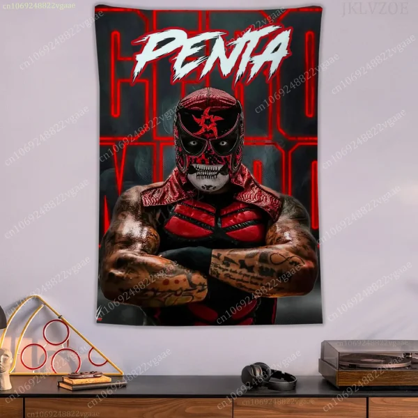 Penta Tapestry Posters Wall Tapestries For Bedroom Decoration Aesthetic Tapices Flag Wrestling Fans Boxing Flag 4