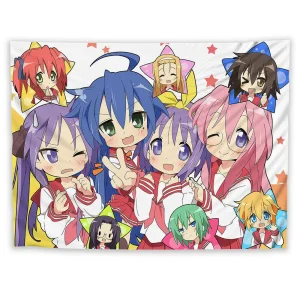 Anime Lucky Star Kawaii Izumi Konata Tapestry Wall Hanging Japan Saitama Japanese Room Decor Background Cloth Decorative Blanket 1