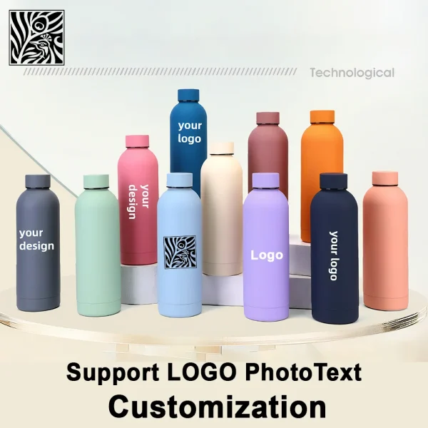DIY Custom Thermos Flask 304 Stainless Steel Thermos Flask Text Logo Pattern Photo Printing Hot Water Coffee Tea Portable Kettle 2