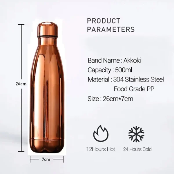 Customized 500ml Stainless Steel Vacuum Flasks Thermoses Cup Thermos Bottle Thermocup Thermal Bottle For Water Thermocouple 6