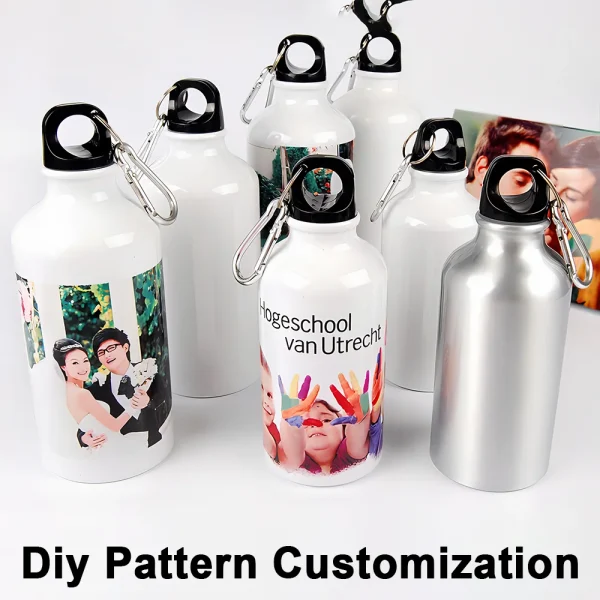 Diy Sports Water Bottle Can Be Customized Logo Text Photo Color Printing Outdoor Cycling Hiker Aluminum Personal Gift Souvenir 2
