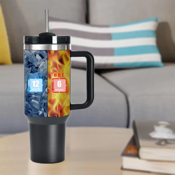 Water Bottle with Handle and Straw 40 Oz Water Bottle Keeps Water Cold for Longer Stainless Steel Bottle Insulated Mug 3
