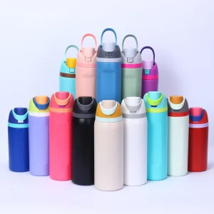 32OZ Vacuum Insulated Water Bottle with Straw Stainless Steel Water Bottle for Outdoor Sports Camping Hiking Thermal Cup 1